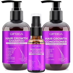 Hair Growth Shampoo and Conditioner Set with Rosemary Biotin Argan and Cas - Picture 1 of 7