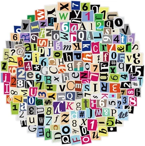 200Pcs Alphabet Stickers Waterproof Vinyl Decals for Scrapbooks, Notebook, Class - Picture 1 of 7