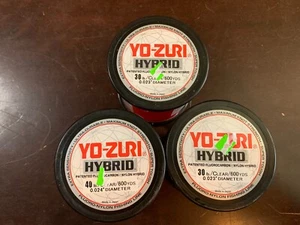 FISHING LINE x3pks 30lb & 40lb 600yds Yo-Zuri Fluorocarbon/Nylon Hybrid - Picture 1 of 6