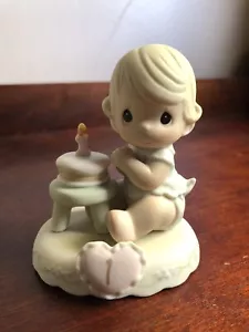 Enesco Precious Moments figurine Growing In Grace Age 1 blonde 2001 - Picture 1 of 6