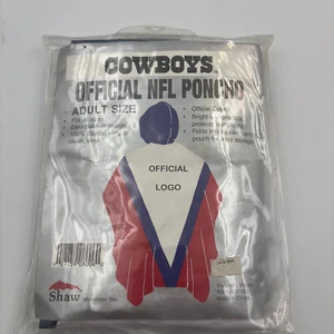 Vintage Official NFL Dallas Cowboys Lightweight Rain Poncho Adult Size - Bild 1 von 2