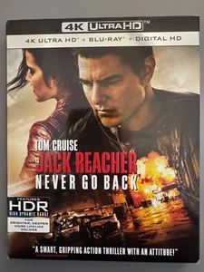 Jack Reacher: Never Go Back (2016) 4K Ultra HD + Blu-Ray / Slipcover / US Import - Picture 1 of 2