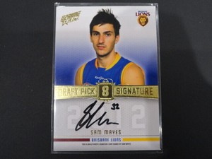 2013 SELECT AFL DRAFT PICK SIGNATURE DPS8 SAM MAYES 089/280