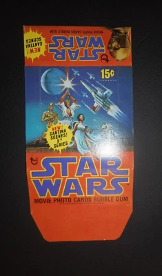 1977 STAR WARS (5TH) DISPLAY CARD PACK BOX TOPPS  *BOX IS FLAT NEVER UNFOLDED* - Image 1 of 3