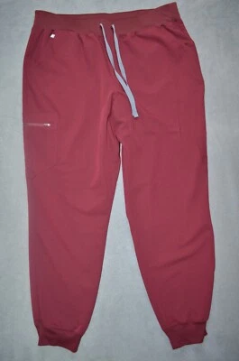 Pantalones Médicos Figs Cintura Alta Zamora Jogger Mujer XXL Borgoña Foto 1 de 4