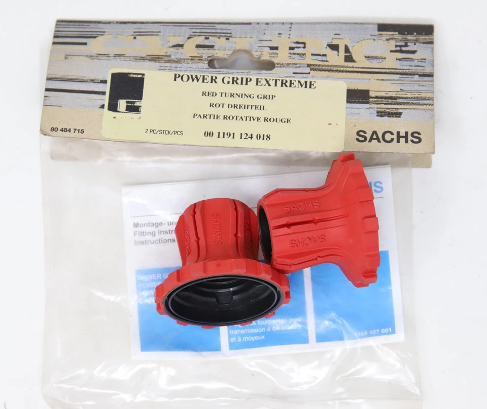 NOS SACHS POWER GRIP EXTREME COVERS RED MTB MOUNTAIN BIKE VINTAGE OLD BICYCLE - Изображение 1 из 4