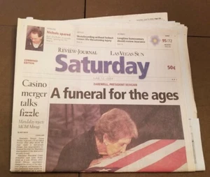 Las Vegas, Nv. Review Journal June 12, 2004 A Funeral For The Ages (President... - Picture 1 of 2