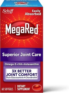 MegaRed, Superior Omega-3 Krill Oil, 350 mg, 60 Soft, Antioxidants, Hyaluronic - Picture 1 of 11