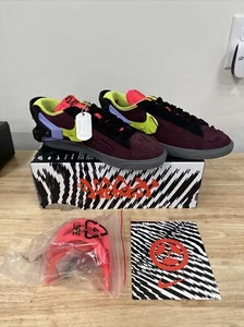 NIKE BLAZER X ACRONYM LOW DN2067-600 'NIGHT MAROON' MEN'S SZ 7.5 SNEAKERS SHOES - Picture 1 of 10