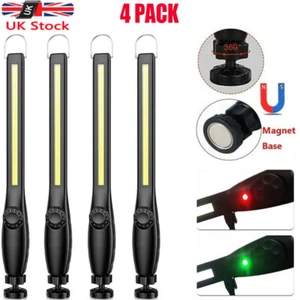 4X Rechargeable COB LED Work Light Mechanic Work Shop Inspection Lamp Hand Torch - Picture 1 of 14