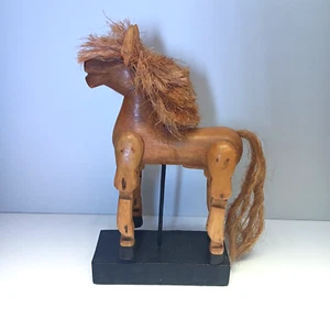๐ NOVICA Artisan Crafted Brown Wood Horse Sculpture 'Jaifah Aksornsri' Folk Art - Picture 1 of 9
