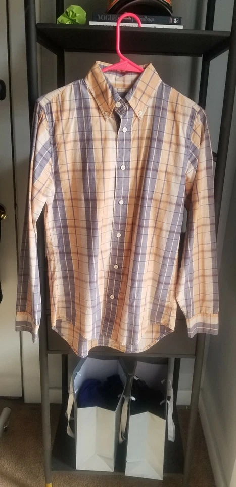 Jack Spade Mens Button Front Dress Shirt Bleecker Street Plaid XS - Image 1 of 4