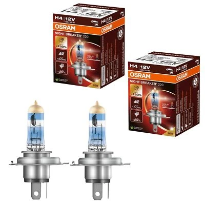 2x OSRAM H4 NIGHT BREAKER 220 Halogen Model 2024/25 PKW Motorrad 60/55W 12V