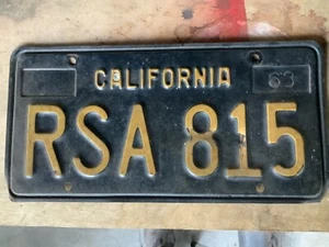 (- 1963 - CALIFORNIA - LICENSE PLATE - Picture 1 of 1