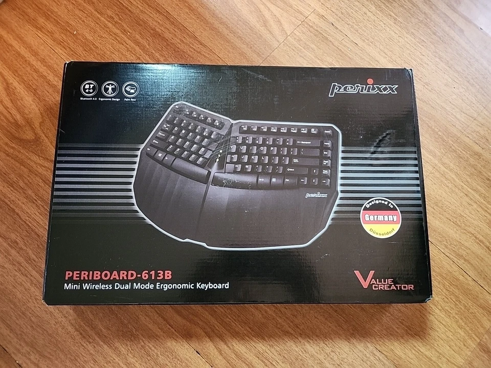 Perixx PERIBOARD-613B Wireless 2.4 & Bluetooth Ergonomic Compact Split Keyboard - Image 1 of 1