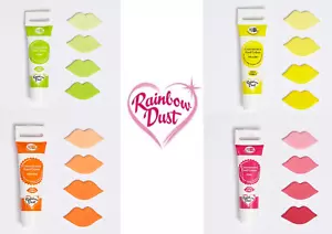 ProGel Essbare Lebensmittelfarbe REGENBOGEN Staub Limettengrün Gelb Orange Rosa Kuchen! - Bild 1 von 24