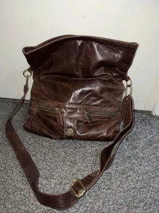 Jocasi London Leder Umhängetasche Sacthel Tasche Damen klein braun - Bild 1 von 8
