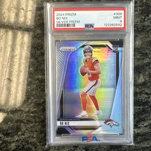2024 Prizm Bo Nix RC Silver Rookie #309 Broncos PSA 9 - Bild 1 von 4