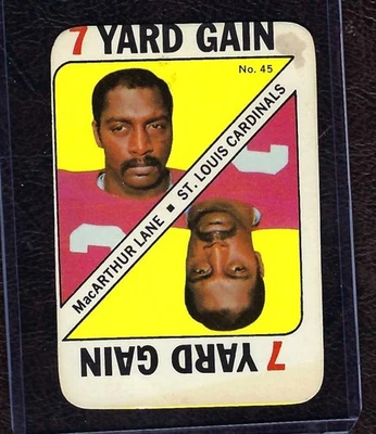 1971 Topps Football Game Card #45 MacArthur Lane, St. Louis Cardinals, VG! - Image 1 of 2
