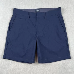 Pantalones Cortos J Crew Tech Para Hombre Talla 29 Azul Marino Rendimiento Frente Plano Chino 7" Entrepierna - Imagen 1 de 7