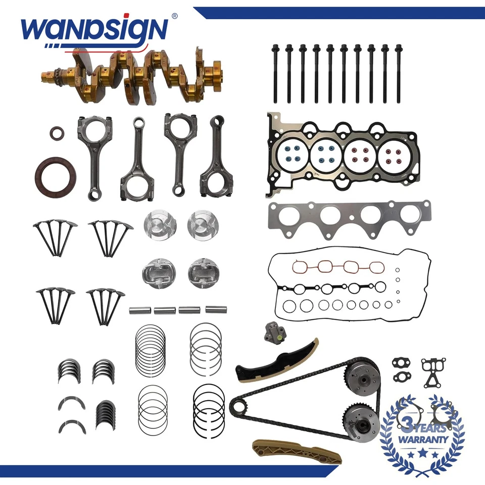 G4FD 1.6L Gasket Crankshaft Rod Pistons Timing Chain Kit for Hyundai Tucson Kia - Image 1 of 4
