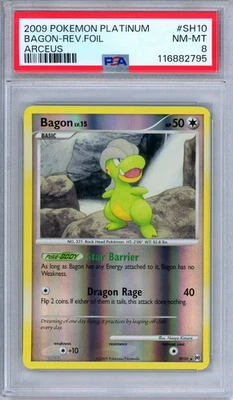 PSA 8 Bagon SH10 Platinum Arceus Reverse Foil Shiny Pokemon - Image 1 of 2