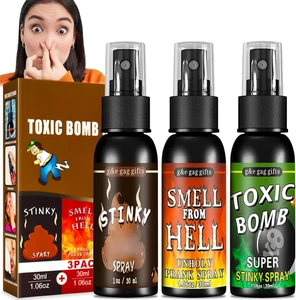 Fialette Puzzolenti Spray Puzzolente - Fart Spray 3 Pezzi, Scherzi Di Halloween  - Foto 1 di 12