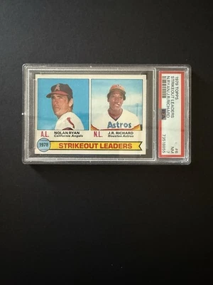 1979 Topps - League Leaders Nolan Ryan, J.R. Richard #6 PSA 7 - Image 1 of 2