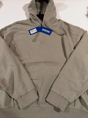 Moletom com capuz Hugo Boss ALGODÃO-TERRY COM UM EMBLEMA DE LOGOTIPO HAPPY HUGO tamanho XL masculino novo com etiquetas - Imagem 1 de 4