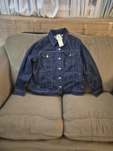 Levi Strauss Jeansjacke Damen 2XL blau Trucker Knopfleiste klassischer Jeansmantel - Bild 1 von 7