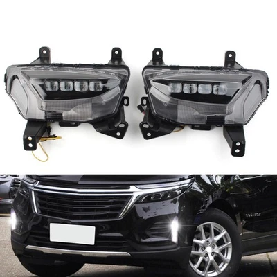 1 Pair Daytime Running Light DRL Turn Signal Lamp For Chevrolet Equinox 2021-23 - Image 1 of 4
