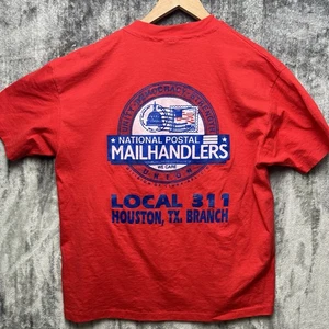 Vintage National Postal Mail Handlers Union T Shirt Men's Size XL Single Stitch - Picture 1 of 6