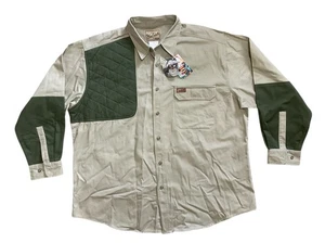 Vintage NWT Woolrich Guide Hunting Shooting Shirt Mens 2XL Outdoor Quilted Tan - Picture 1 of 3