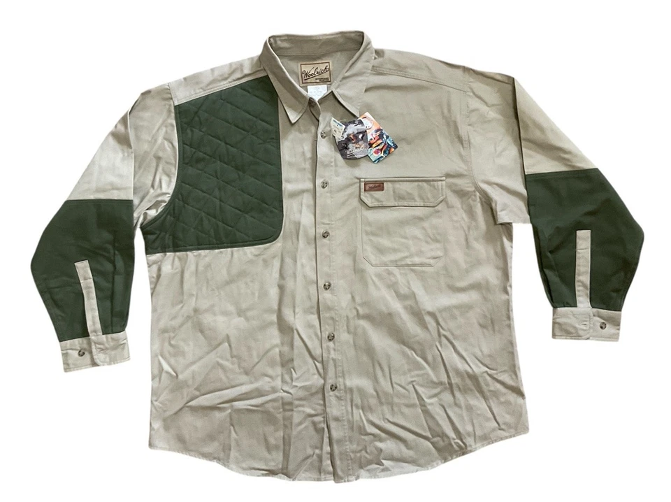 Vintage NWT Woolrich Guide Hunting Shooting Shirt Mens 2XL Outdoor Quilted Tan - Image 1 of 3