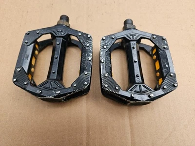 Vintage Old School KKT SMX Platform Pedals 9/16" ATB BMX Black Japan low miles - Image 1 of 4