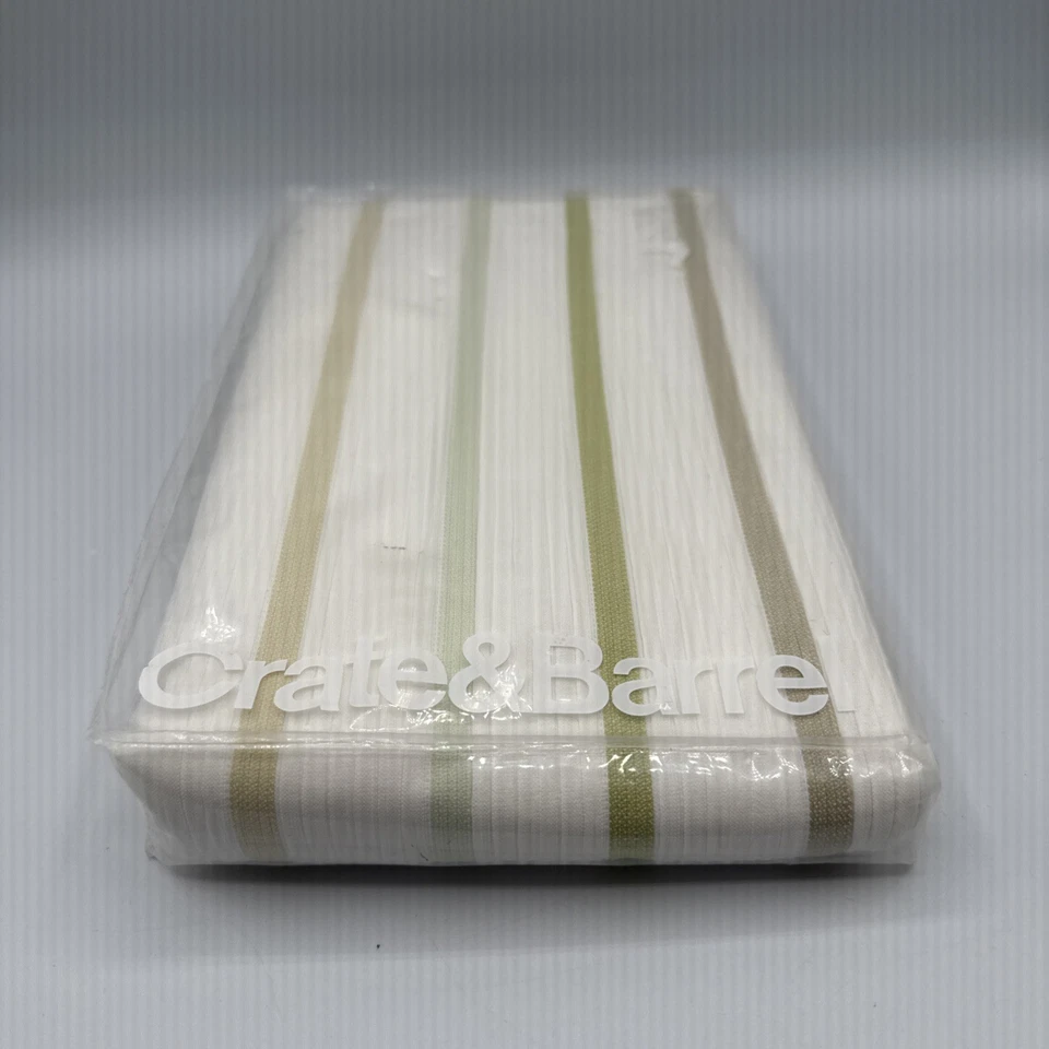 CRATE And BARREL Standard Sham Lima Rayas Verde Algodón 20x26 Nuevo con Etiquetas Foto 1 de 4