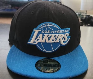New Era Los Angeles Lakers Fitted Cap Size 7 1/2 Hardwood Classic Hat - Picture 1 of 5