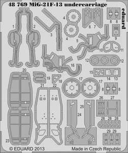(EDP48769) - *** Eduard Photoetch 1:48 - MiG-21/F-13 U-Carriage (Tru) - Bild 1 von 1