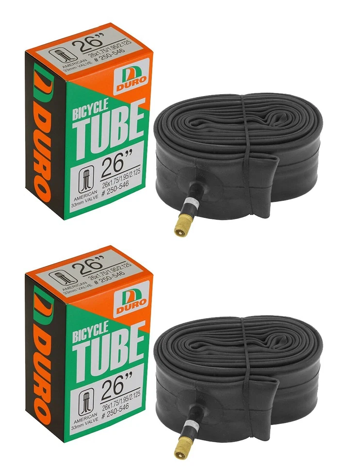 1PAIR! DURO Inner Tube Schrader Valve 26"x 1.75"-2.125" 33mm Tire Bike Bicycle. - Image 1 of 1