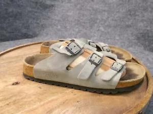 Birkenstock Birki's Womens Florida Tan Birkibuc Slides Sandals Size 38 US 7 N. - Picture 1 of 10