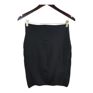 MUGLER Falda Tejida Cintura Alta Negra Abrazando Cuerpo Carrera Oficina Trabajo Para Mujer S/M - Imagen 1 de 7