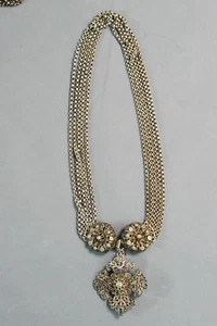 TRACHTEN COLLIER Kropfkette SILBER  Ende 19.Jhdt. BIEDERMEIER wohl ÖSTERREICH - Bild 1 von 10