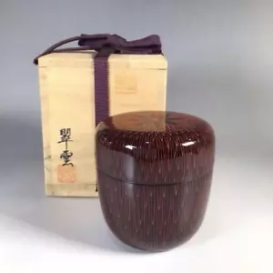 Natsume Tea Caddy Kan Suiun's Work Kimma-nuri w/Box Tea Ceremony Utensils Japan - Picture 1 of 14
