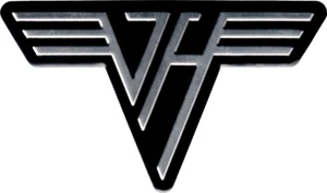 3742 Van Halen Metal VH Logo Awesome Silver And Black 4" Metal Emblem Sticker - Picture 1 of 1