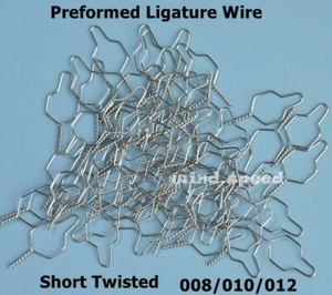Dental Orthodontic Wires Preformed Ligature Ties Short Twist 008/010/012 SS wire - Picture 1 of 13