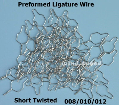 Dental Orthodontic Wires Preformed Ligature Ties Short Twist 008/010/012 SS wire - Image 1 of 4