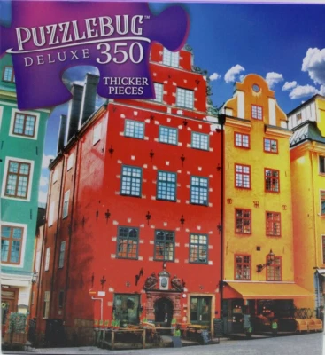 350 Pieces Jigsaw Puzzle Colorful City of Stockholm 20 X 12  Puzzlebug Deluxe - Image 1 of 3