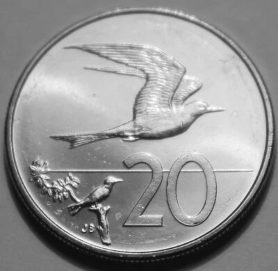 Cook Islands 20 Cents Coin 2015 KM# 2234 New Zealand Queen Elizabeth II Twenty - Image 1 of 2