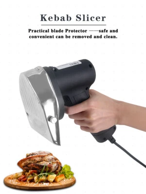 80W Portable Electric Doner Kebab Slicer Handheld 100mm Tooth Blade Kebab Cutter - Bild 1 von 4