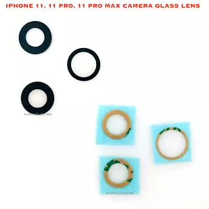 Repuesto de lentes de vidrio trasero para cámara trasera con adhesivo iPhone 11 12 Pro Max - Imagen 1 de 8